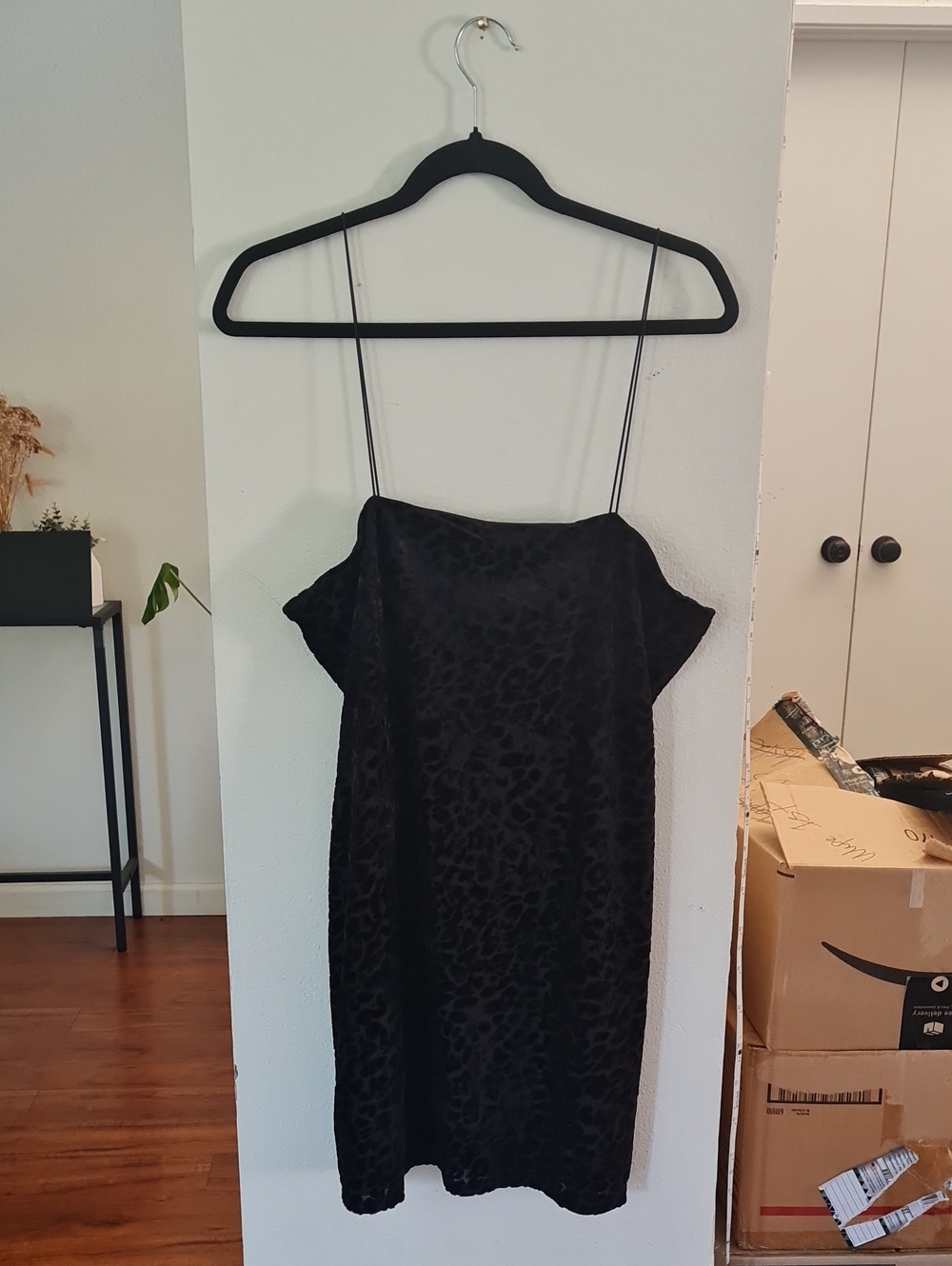 💥3for$15💥wild fable Black Leopard-Print Satin Slip Mini Dress